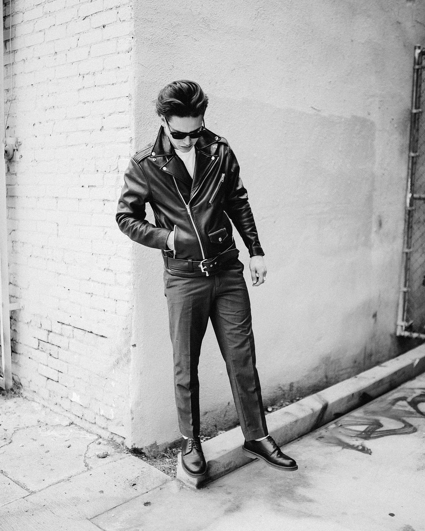 Laer mens leather jacket.